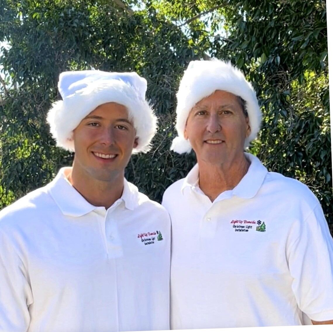 Lucas and Mark, the father-son team behind Light Up Riverside
