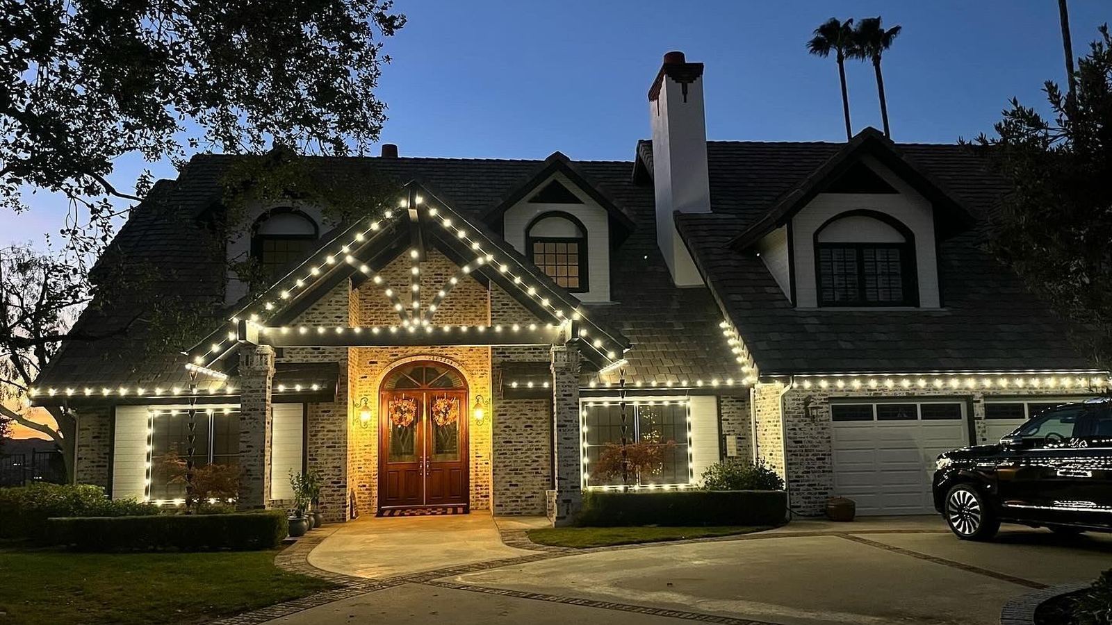 Outdoor lighting installation in Corona, CA
